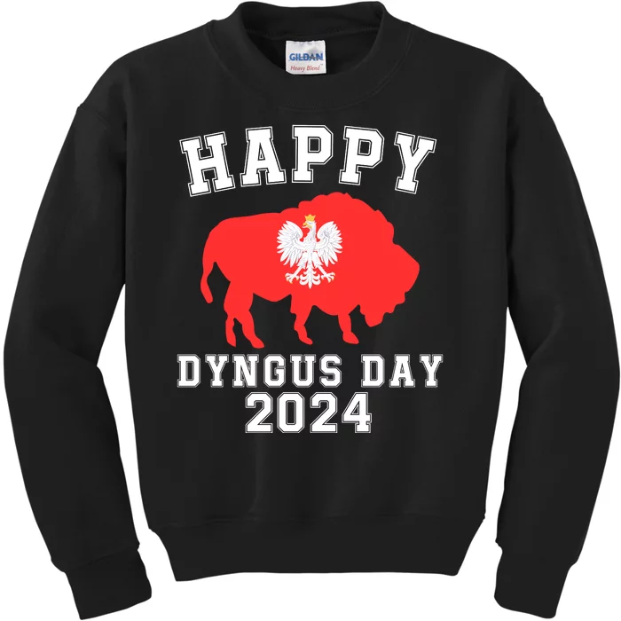 Happy Dyngus Day 2024 Dyngus Day Polish American Polska White Eagle Polish Eagle Kids Sweatshirt