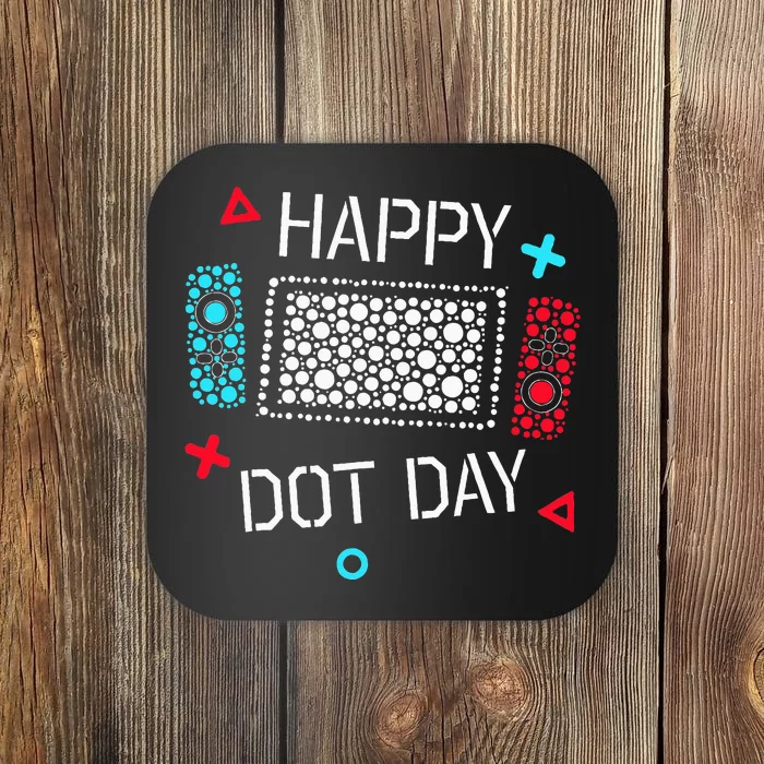 Happy Dot Day Gamers Game Controller Coaster