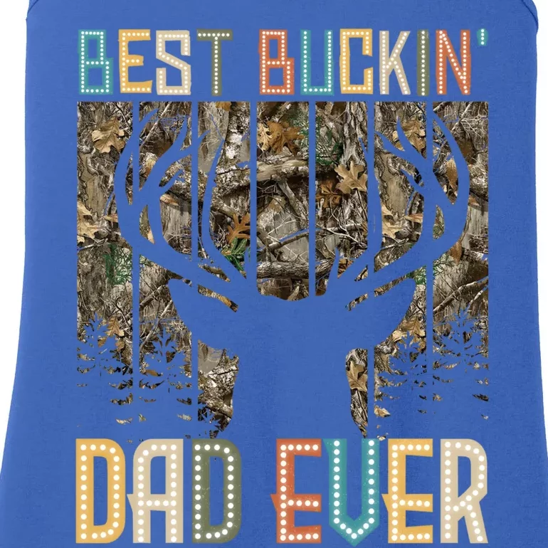 Hunter Dad Dad Deer Hunting Hunting Best Buckin Dad Ever Cool Gift Ladies Essential Tank