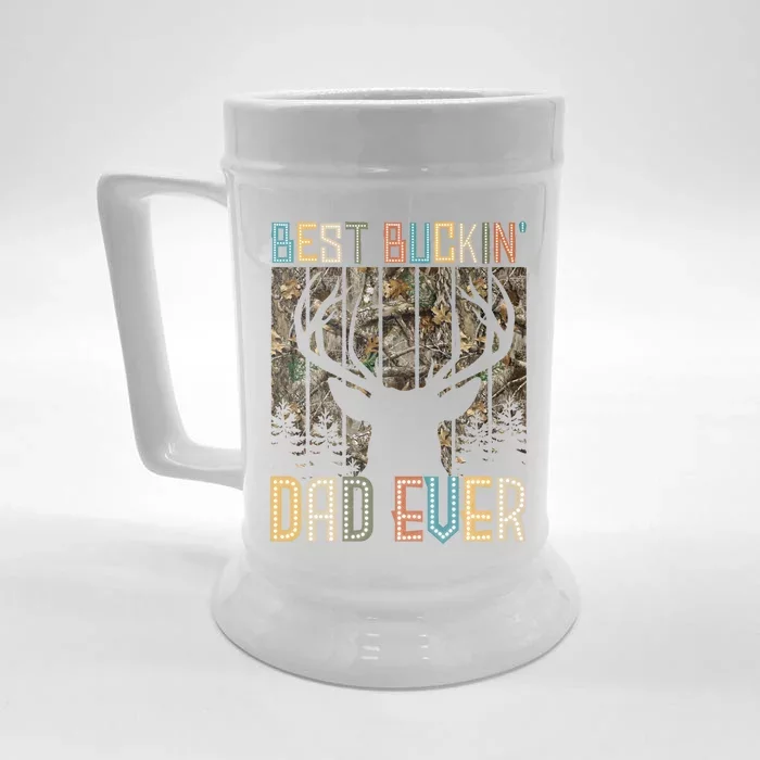 Hunter Dad Dad Deer Hunting Hunting Best Buckin Dad Ever Cool Gift Front & Back Beer Stein