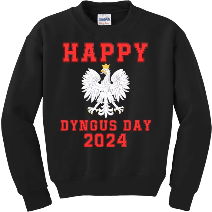 Happy Dyngus Day 2024 Dyngus Day Polish American Polska White Eagle Polish Eagle Kids Sweatshirt