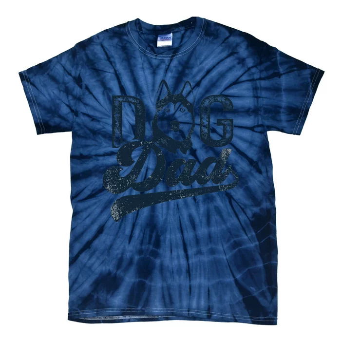 Husky Dog Dad Siberian Husky Tie-Dye T-Shirt