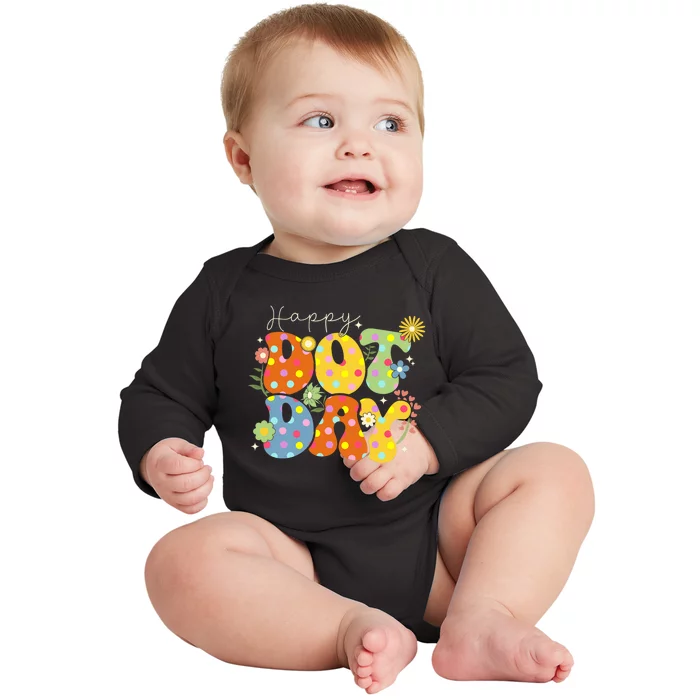 Happy Dot Day Colorful Cute Polka Baby Long Sleeve Bodysuit