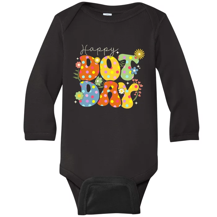 Happy Dot Day Colorful Cute Polka Baby Long Sleeve Bodysuit