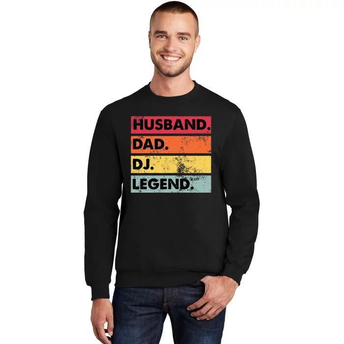 Husband Dad Dj Legend Funny Dj Disc Jockey Music Player Sweatshirt