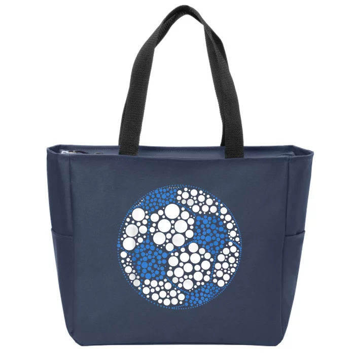 Happy Dot Day International Dot Day Polka Dot Soccer Zip Tote Bag