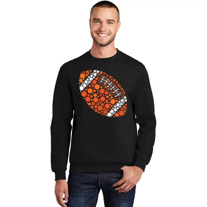 Happy Dot Day 2024 Polka Dot Football Ball Lover Tall Sweatshirt