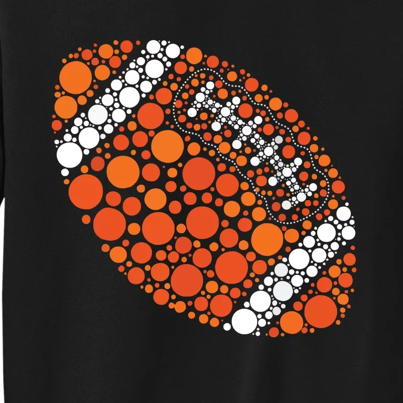 Happy Dot Day 2024 Polka Dot Football Ball Lover Tall Sweatshirt