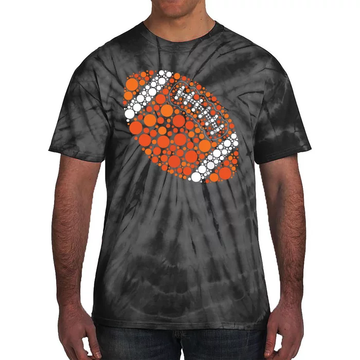 Happy Dot Day 2024 Polka Dot Football Ball Lover Tie-Dye T-Shirt