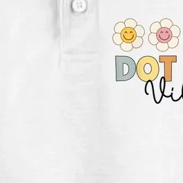 Happy Dot Day Hippie Flowers Dot Day Vibes Kids Girls Dry Zone Grid Performance Polo