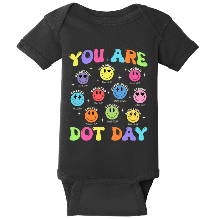 Happy Dot Day Teacher Smile Face Baby Bodysuit