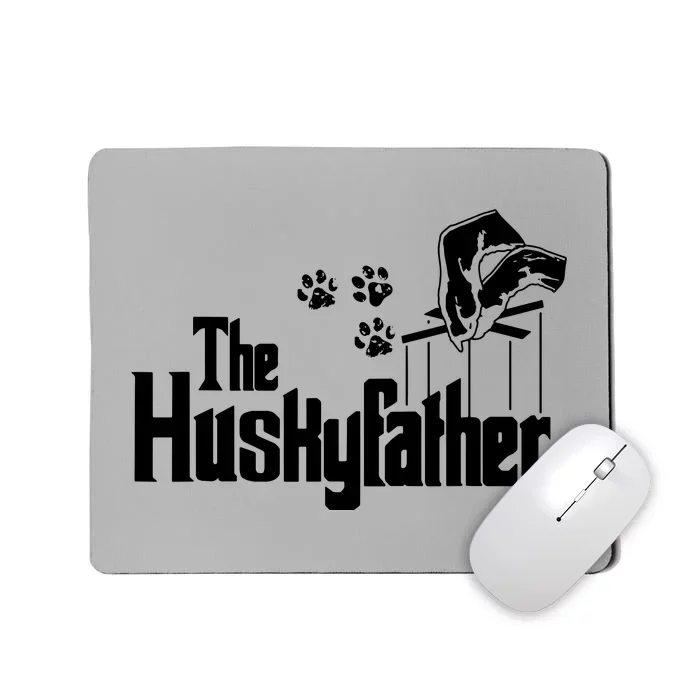 Huskyfather Dog Dad Puppy Paw Print Fun Animal FathersDay Mousepad