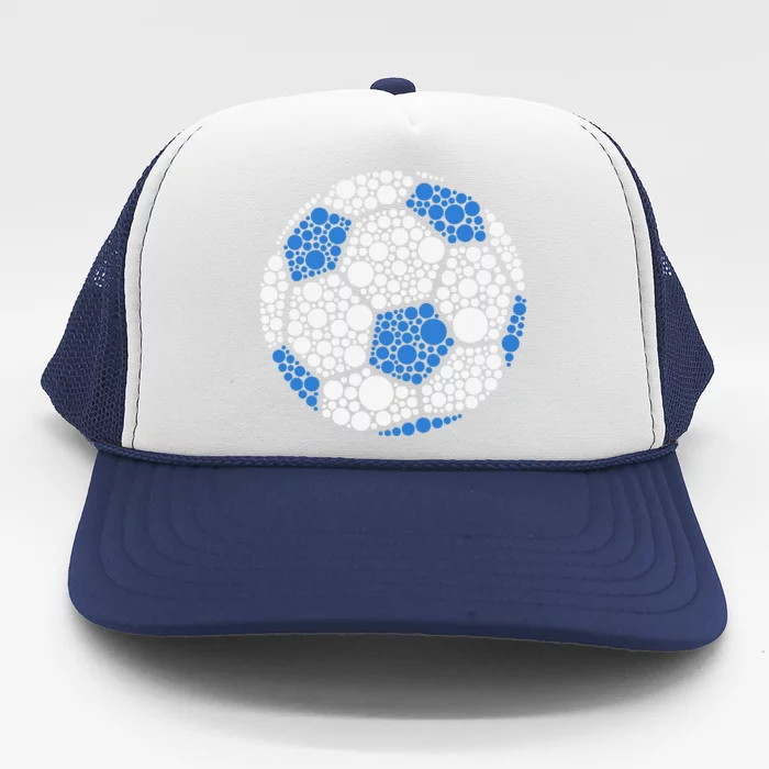 Happy Dot Day 2024 Polka Dot Soccer Ball Lover Gift Trucker Hat