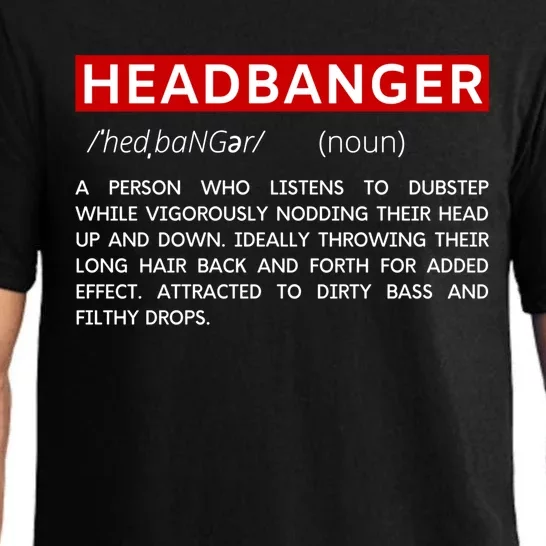 Headbanger Dictionary Definition Edm Dubstep Rave Party Gift Pajama Set