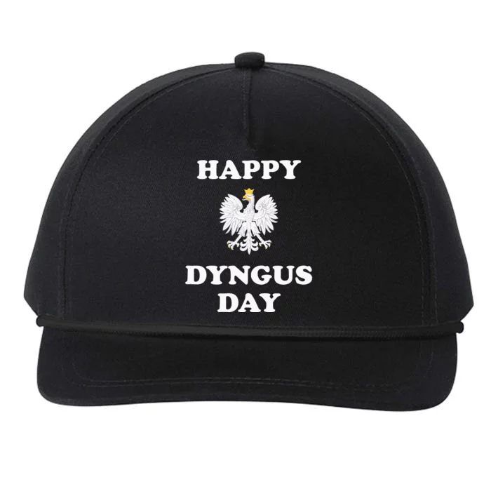 Happy Dyngus Day Polska Polish White Eagle Snapback Five-Panel Rope Hat