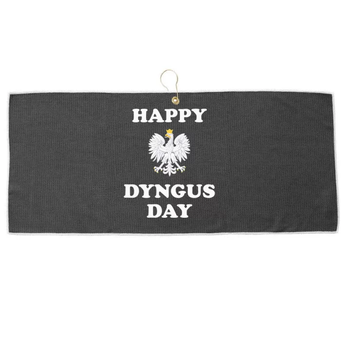 Happy Dyngus Day Polska Polish White Eagle Large Microfiber Waffle Golf Towel