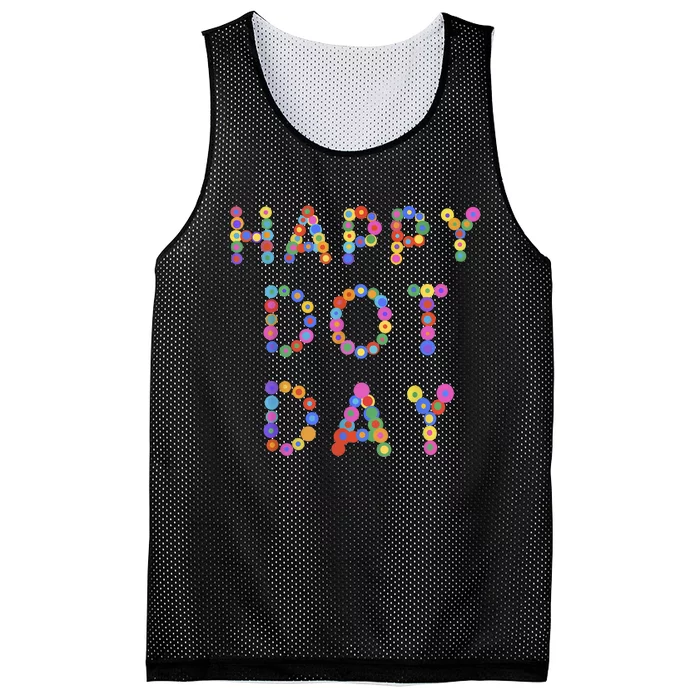 Happy Dot Day Colorful Polka Dots Mesh Reversible Basketball Jersey Tank