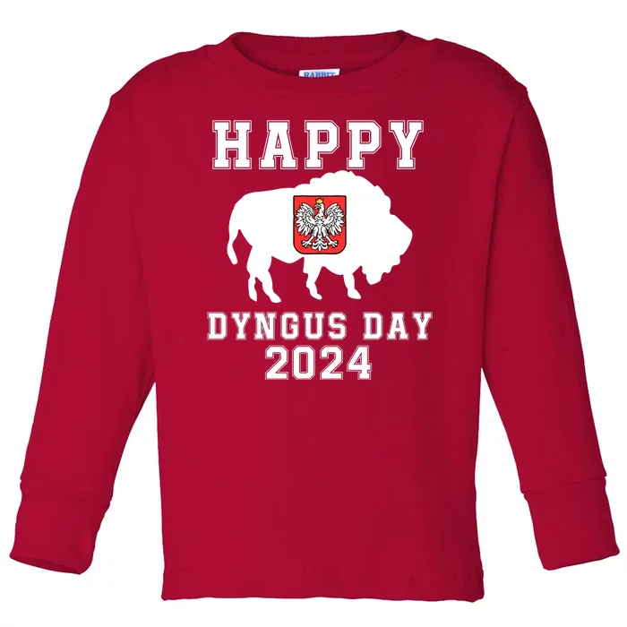 Happy Dyngus Day 2024 Dyngus Day Polish American Polska White Eagle Polish Eagle Toddler Long Sleeve Shirt