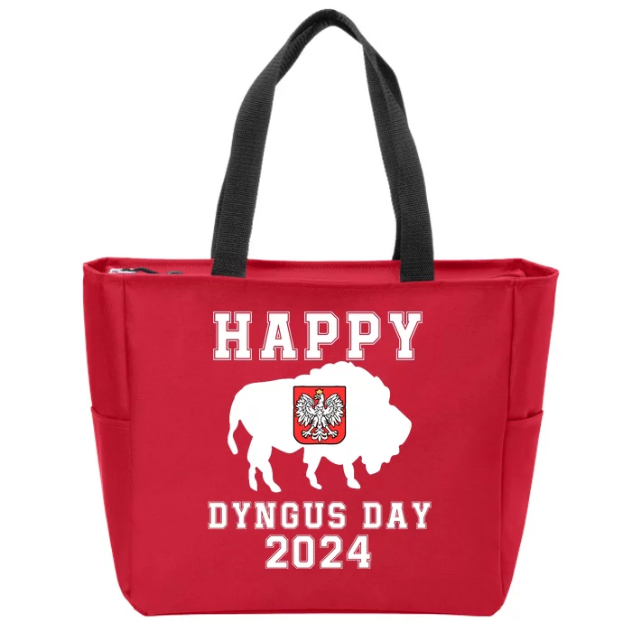 Happy Dyngus Day 2024 Dyngus Day Polish American Polska White Eagle Polish Eagle Zip Tote Bag