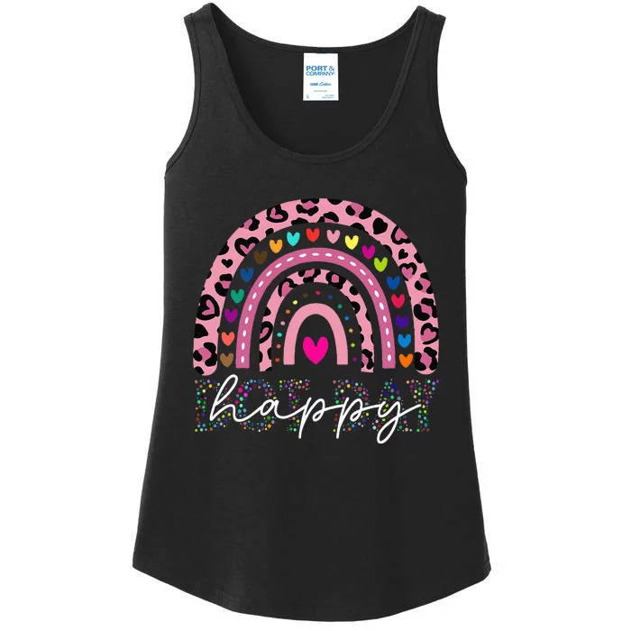 Happy Dot Day Colorful Rainbow Polka Dot Kids Ladies Essential Tank