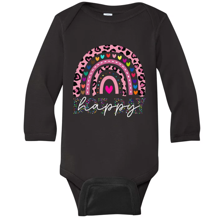 Happy Dot Day Colorful Rainbow Polka Dot Kids Baby Long Sleeve Bodysuit