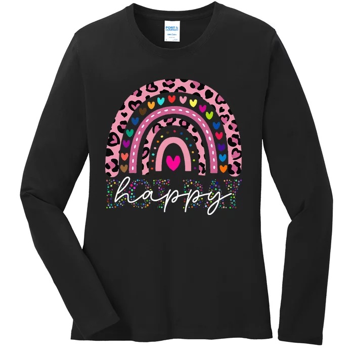 Happy Dot Day Colorful Rainbow Polka Dot Kids Ladies Long Sleeve Shirt