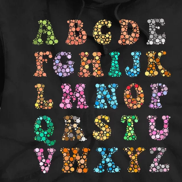 Happy Dot Day International Dot Day Polka Dot Alphabet Tie Dye Hoodie