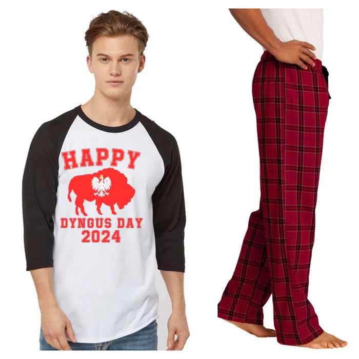 Happy Dyngus Day 2024 Dyngus Day Polish American Polska White Eagle Polish Eagle Raglan Sleeve Pajama Set