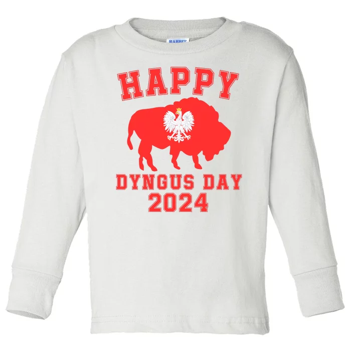 Happy Dyngus Day 2024 Dyngus Day Polish American Polska White Eagle Polish Eagle Toddler Long Sleeve Shirt