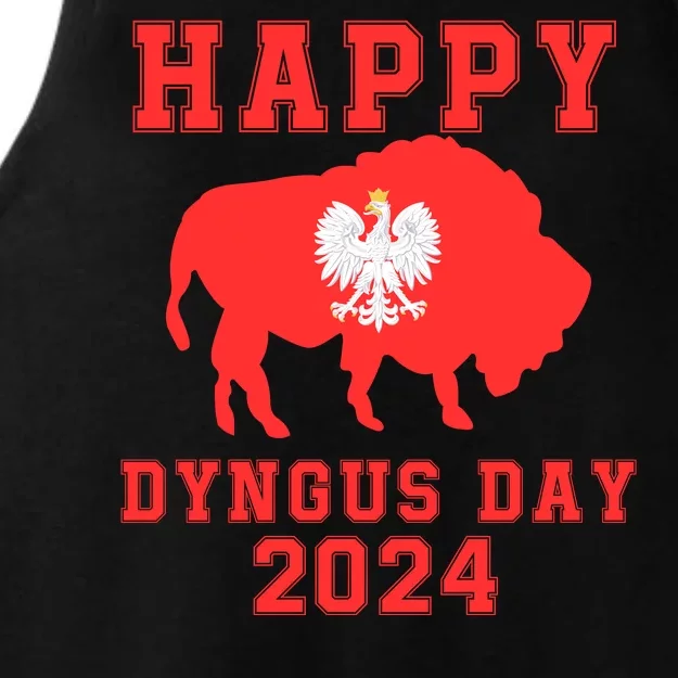 Happy Dyngus Day 2024 Dyngus Day Polish American Polska White Eagle Polish Eagle Ladies Tri-Blend Wicking Tank