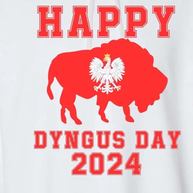 Happy Dyngus Day 2024 Dyngus Day Polish American Polska White Eagle Polish Eagle Garment-Dyed Fleece Hoodie