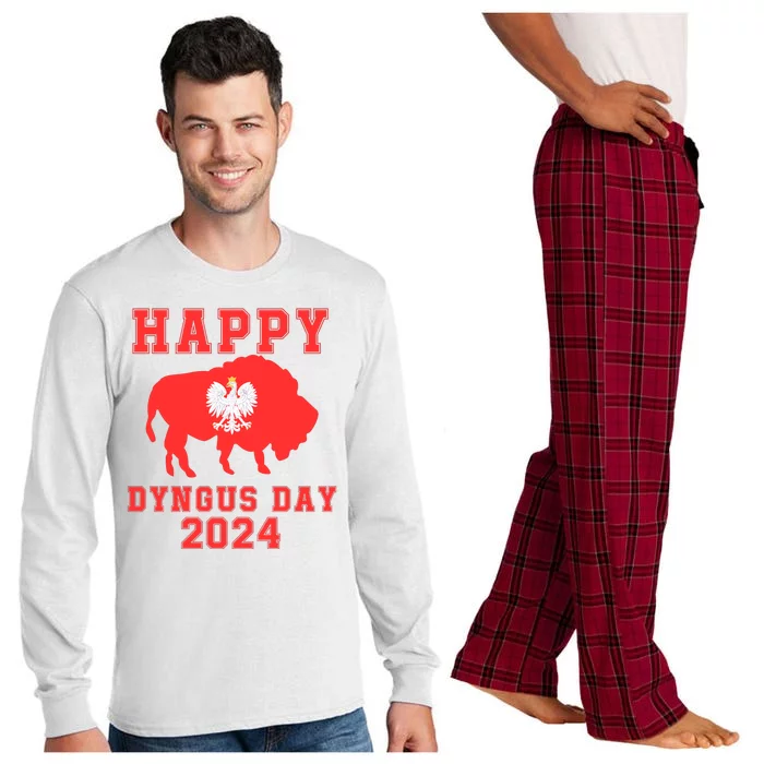 Happy Dyngus Day 2024 Dyngus Day Polish American Polska White Eagle Polish Eagle Long Sleeve Pajama Set