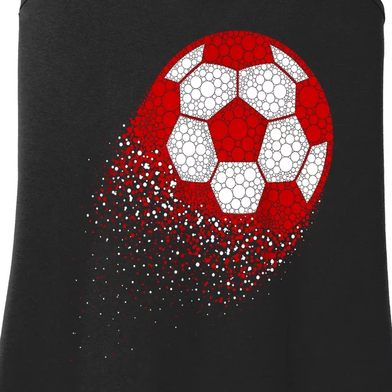 Happy Dot Day Ball With Polka Dots Funny Soccer Gift Ladies Essential Tank