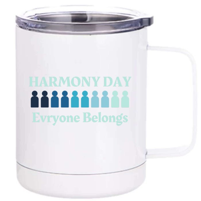 Harmony Day , Everybody Belongs Front & Back 12oz Stainless Steel Tumbler Cup