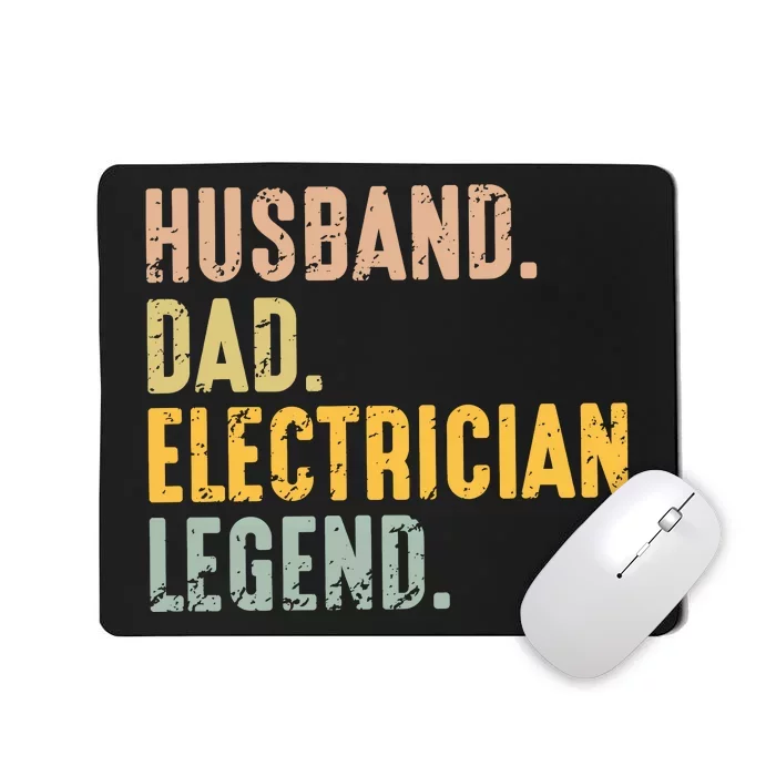 Husband Dad Electrician Legend Mousepad