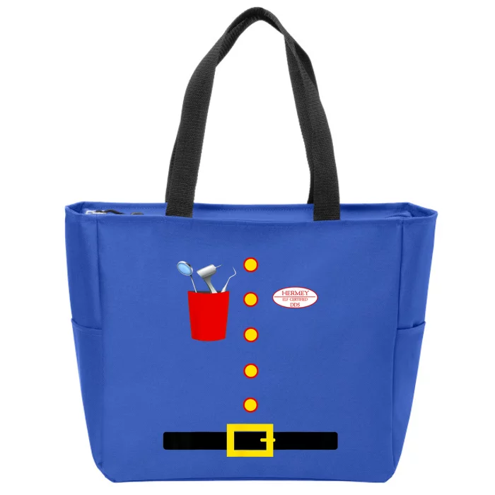 Hermey Dentist Elf Costume Elf Dentist Funny Christmas Zip Tote Bag