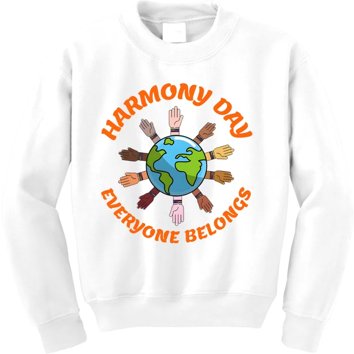 Harmony Day Everyone Belongs Kids Sweatshirt