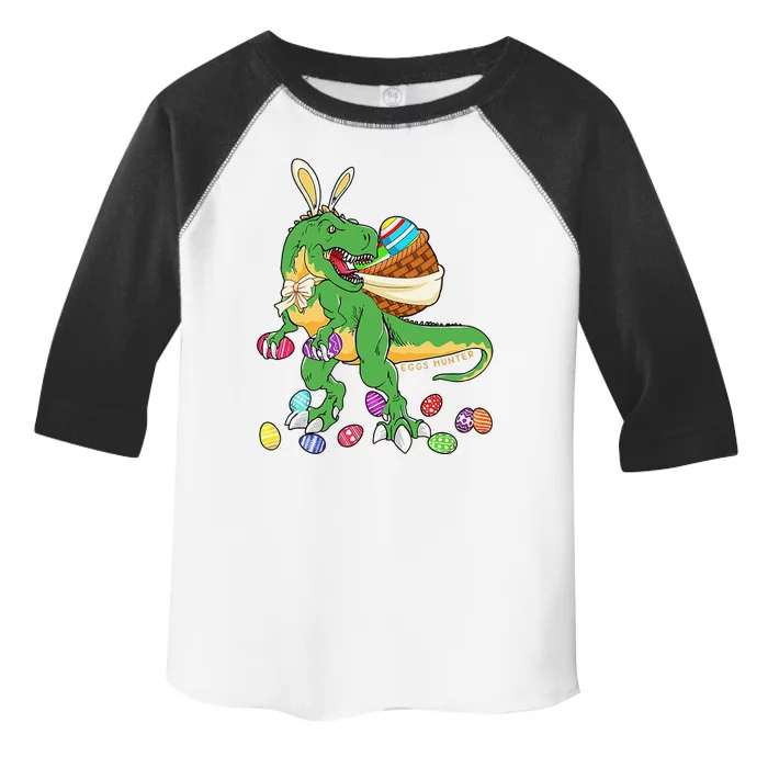 Happy Dinosaur Easter Trex Dino Lover Basket Toddler Fine Jersey T-Shirt