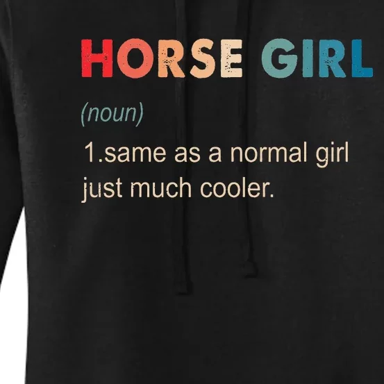 Horse Definition Equestrian Gift Horseback Riding Women's Pullover Hoodie