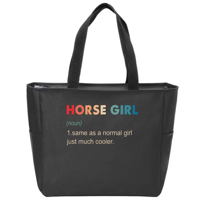 Horse Definition Equestrian Gift Horseback Riding Zip Tote Bag