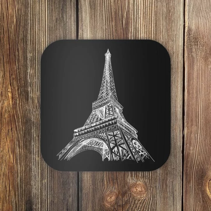 Hand Drawn Eiffel Tower Coaster