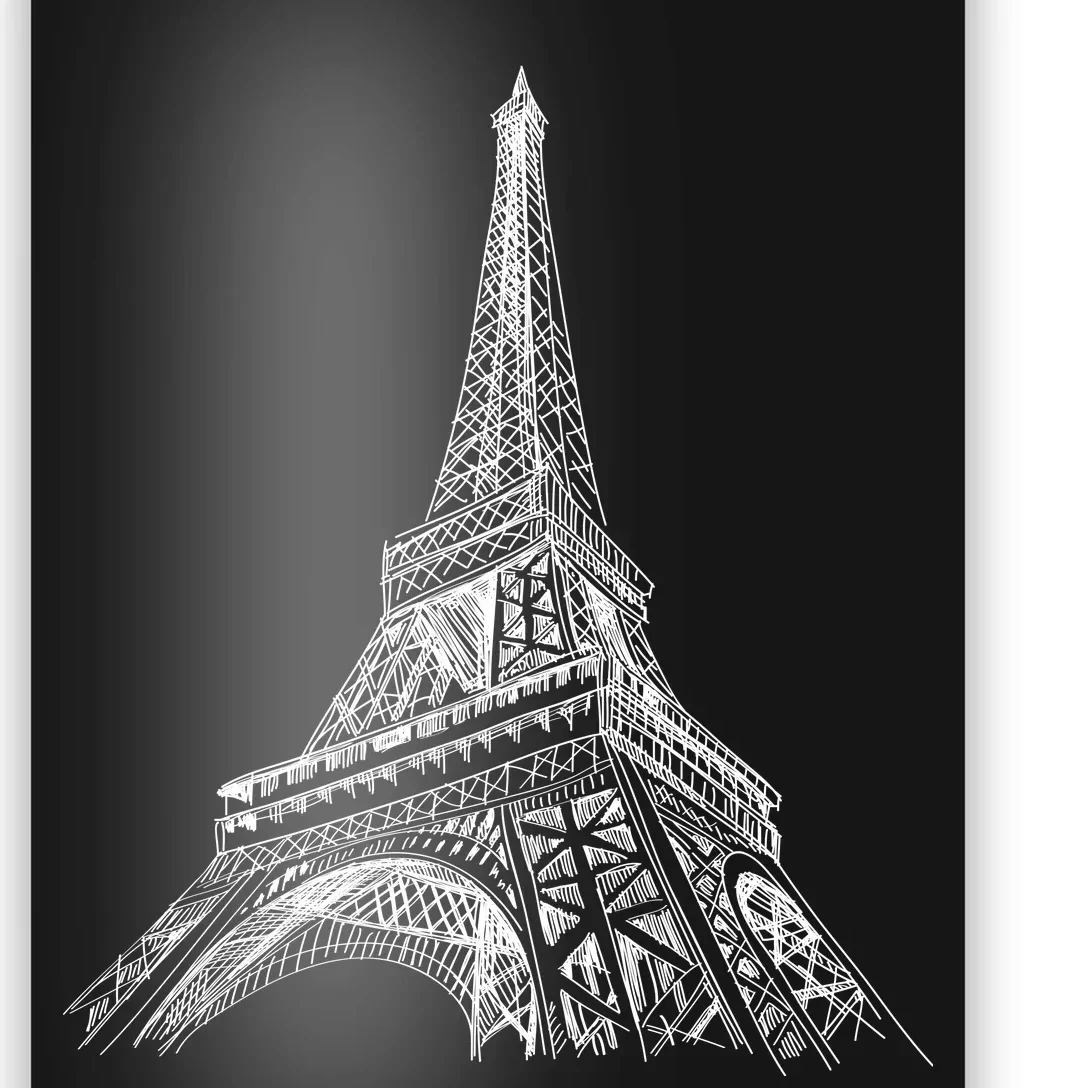 Hand Drawn Eiffel Tower Poster