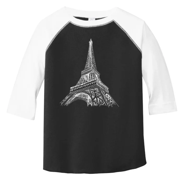 Hand Drawn Eiffel Tower Toddler Fine Jersey T-Shirt