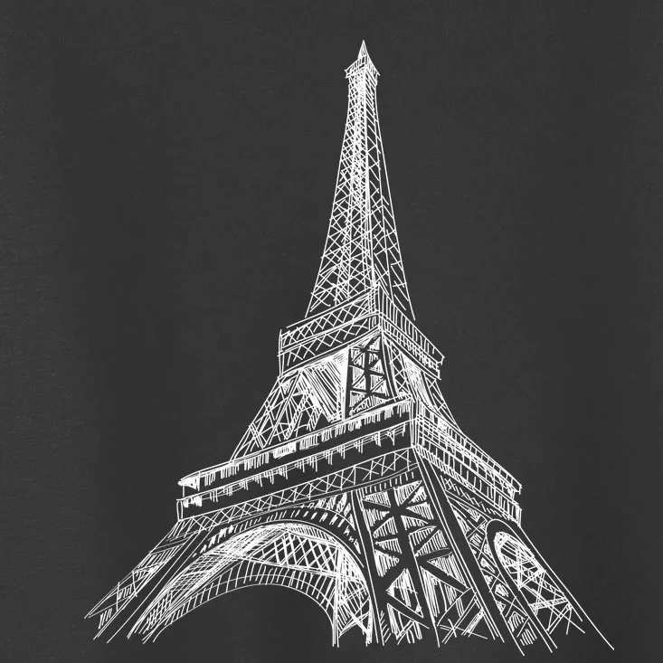 Hand Drawn Eiffel Tower Toddler T-Shirt