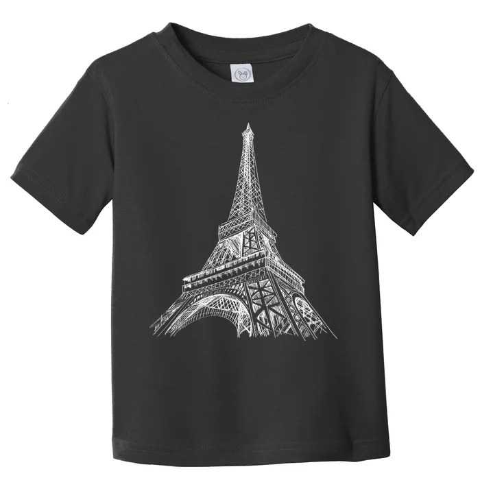 Hand Drawn Eiffel Tower Toddler T-Shirt