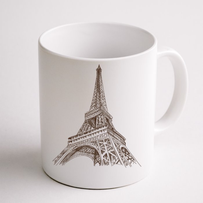 Hand Drawn Eiffel Tower Front & Back Coffee Mug