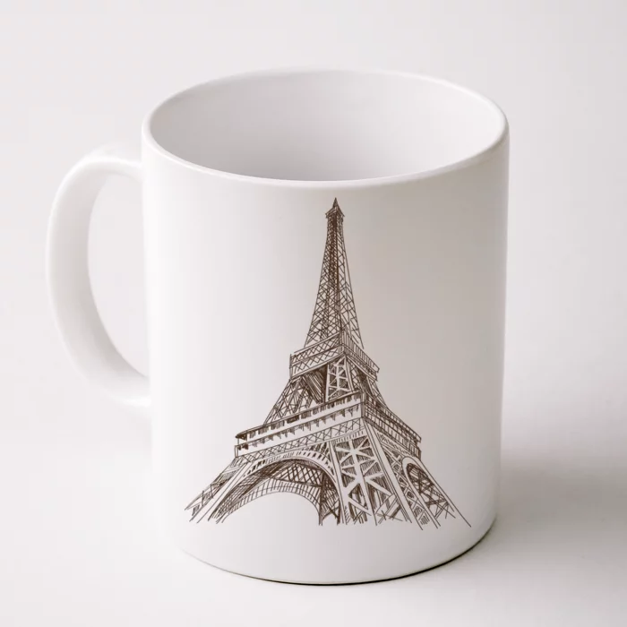 Hand Drawn Eiffel Tower Front & Back Coffee Mug