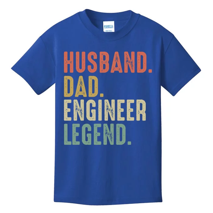 Husband Dad Engineer Legend Funny Vintage Engineer Dad Meaningful Gift Kids T-Shirt