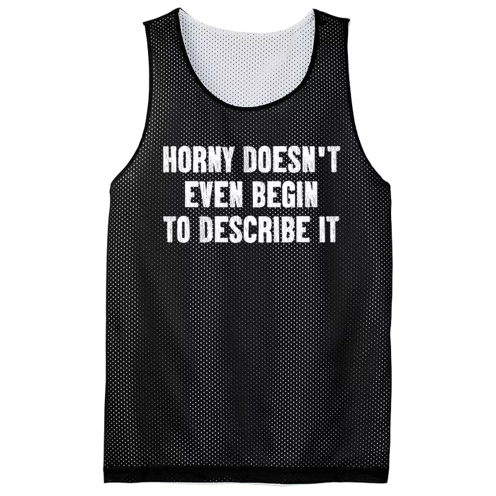 Horny Doesnt Even Begin To Describe It Mesh Reversible Basketball Jersey Tank