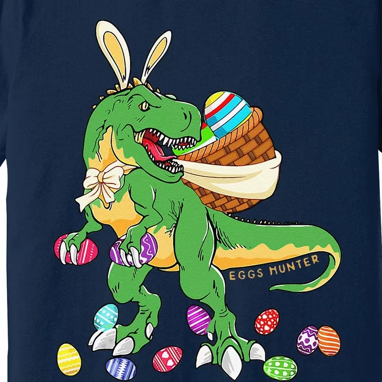 Happy Dinosaur Easter Trex Dino Lover Basket Premium T-Shirt